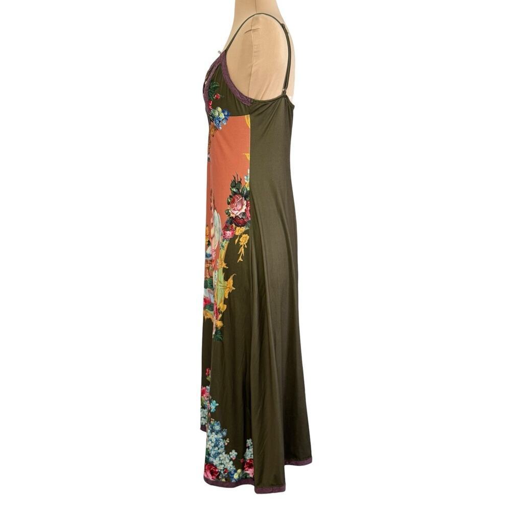 Vintage Inspired Cherub Midi Dress Angel Jewel Toned Romantic Bohemian Size S/M - Picture 8 of 9